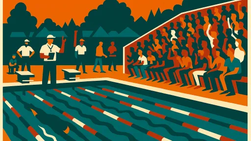 Retro-style swimming pool