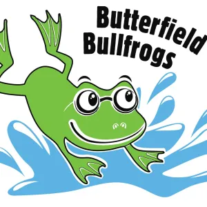Logo: A frog jumping into water