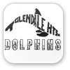 "Glendale Heights" stylized as a dolphin, with the word "Dolphin" underneath.